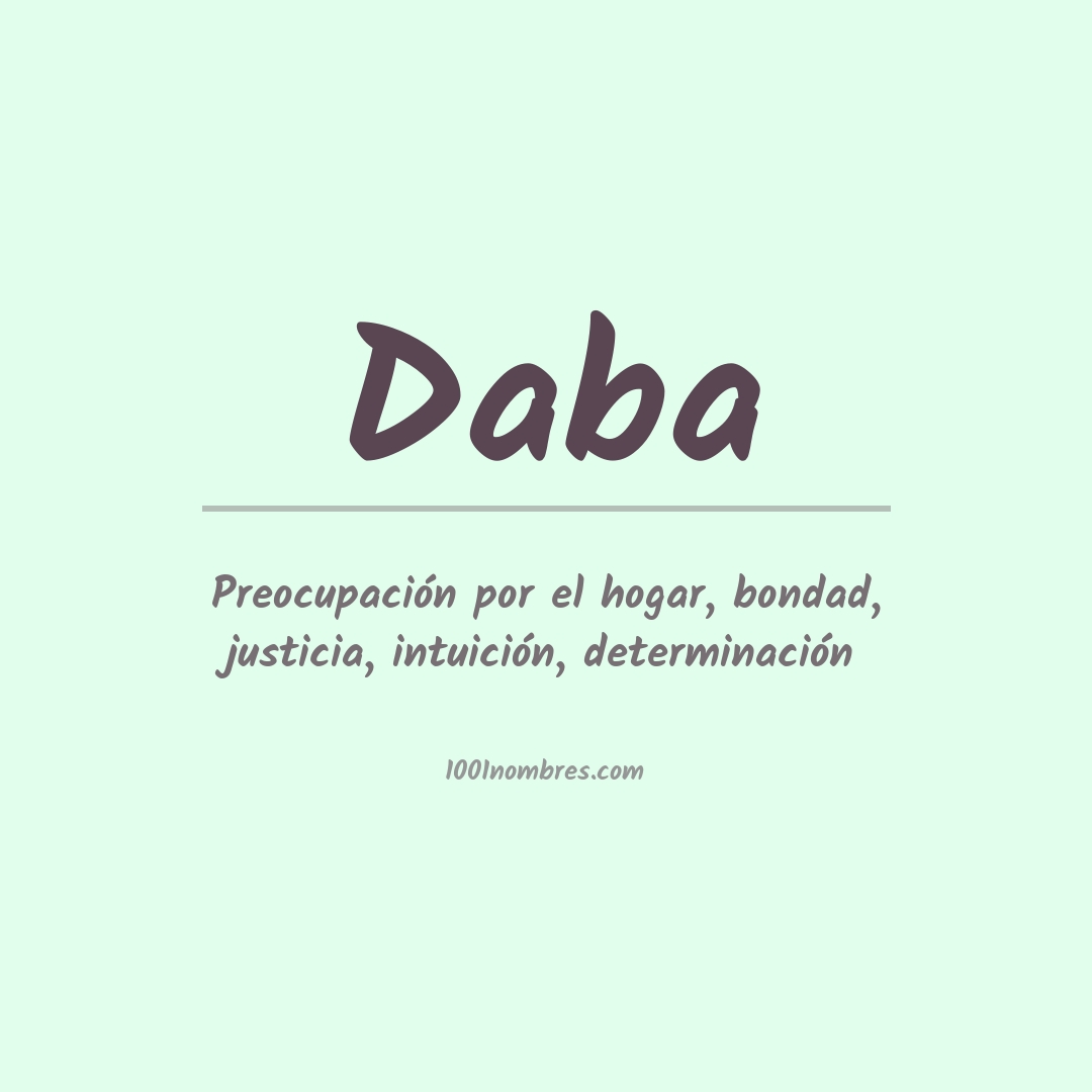 Significado del nombre Daba