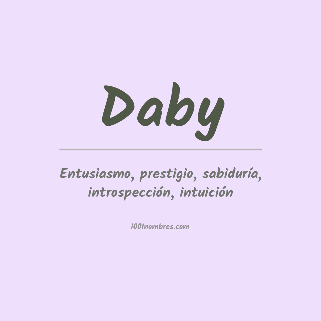 Significado del nombre Daby