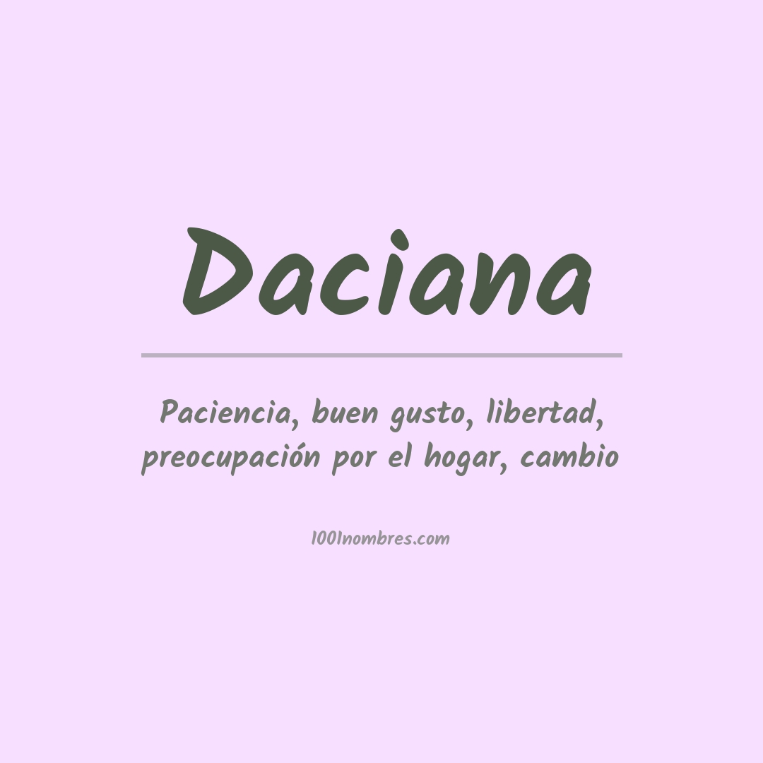 Significado del nombre Daciana