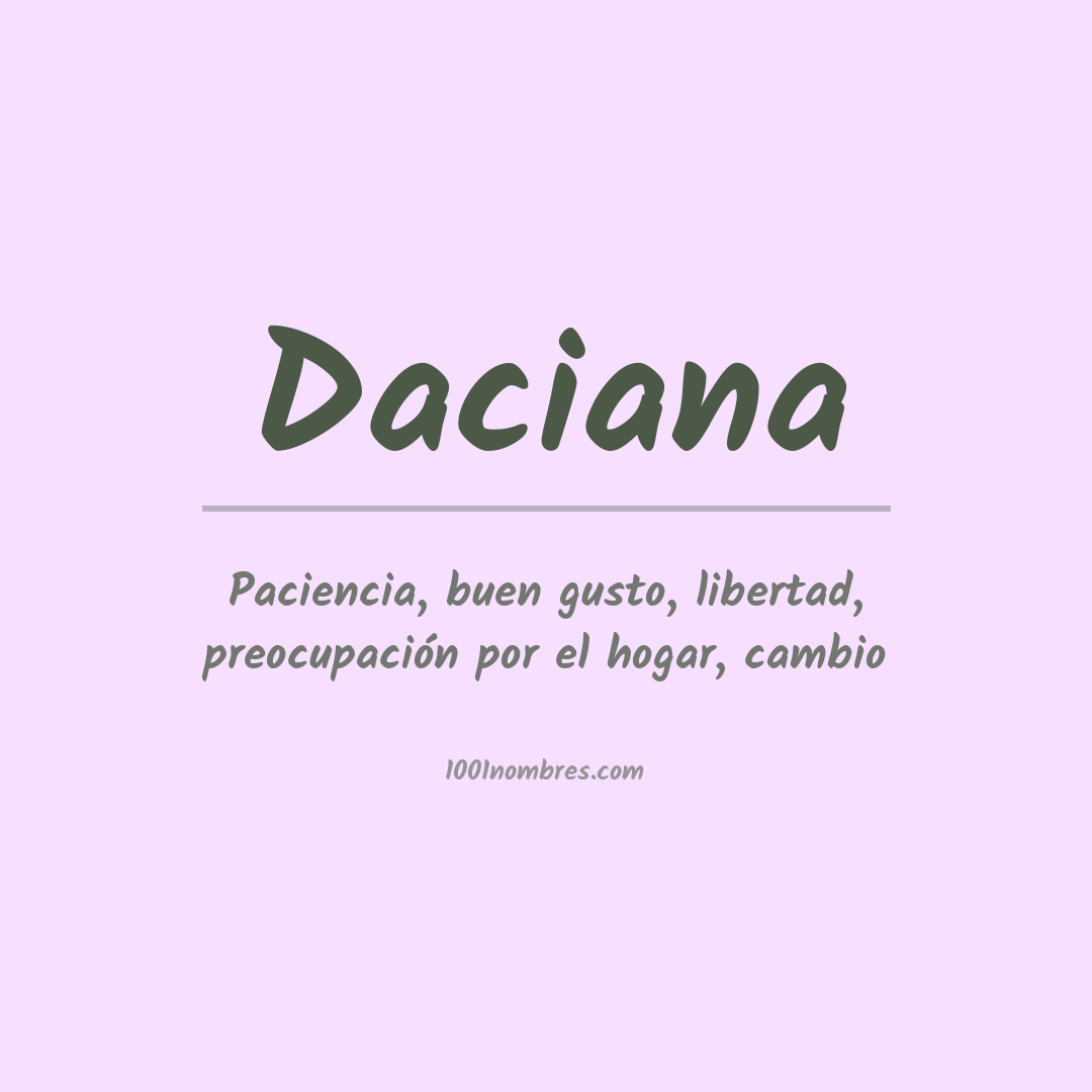 Significado del nombre Daciana Significado del nombre Daciana
