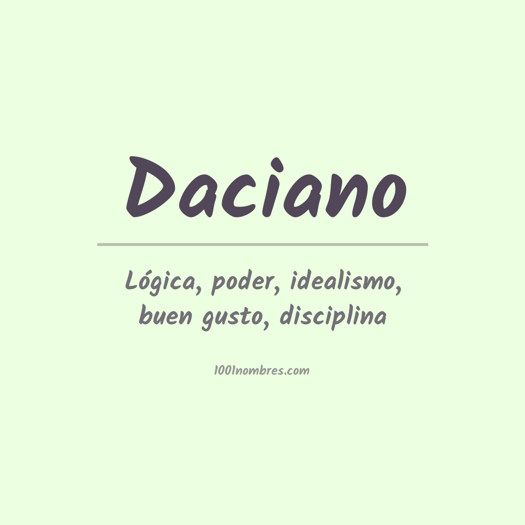 Significado del nombre Daciano
