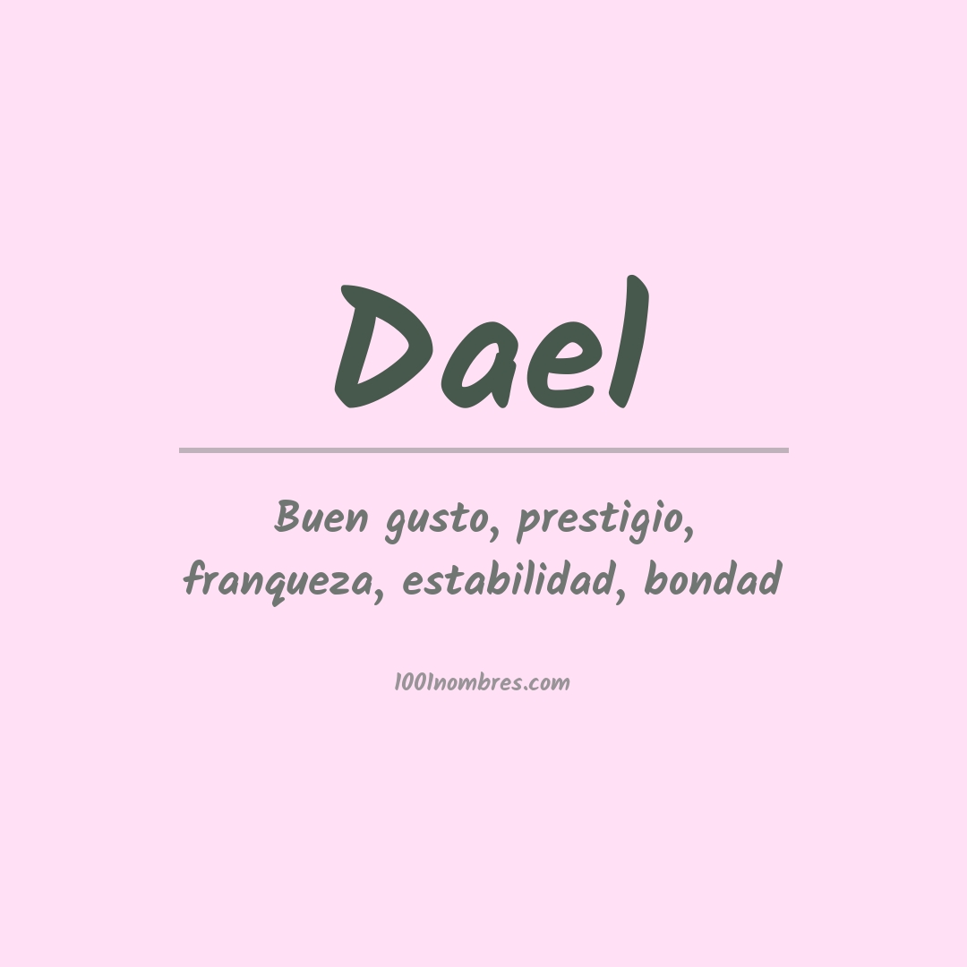 Significado del nombre Dael