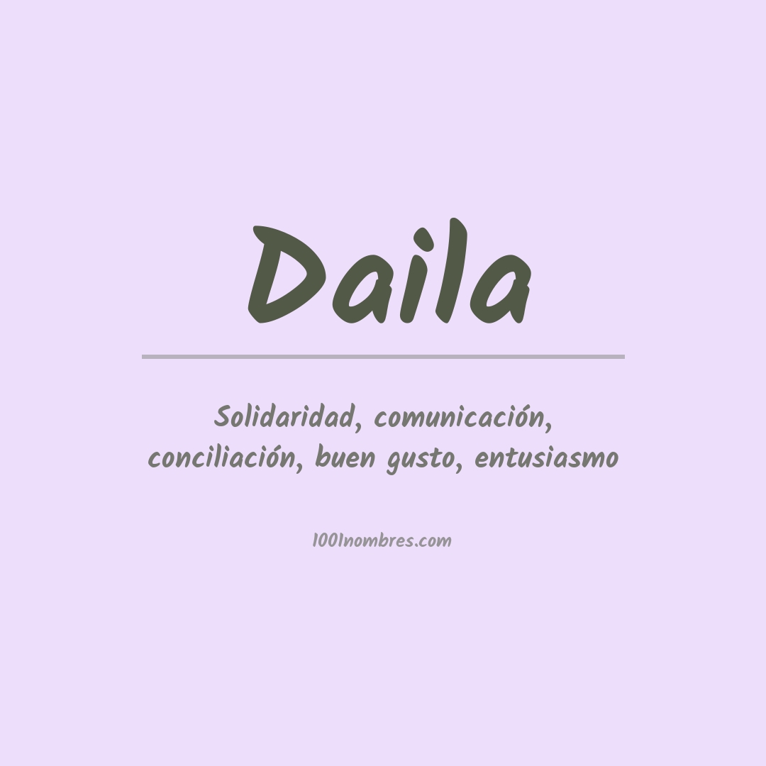 Significado del nombre Daila