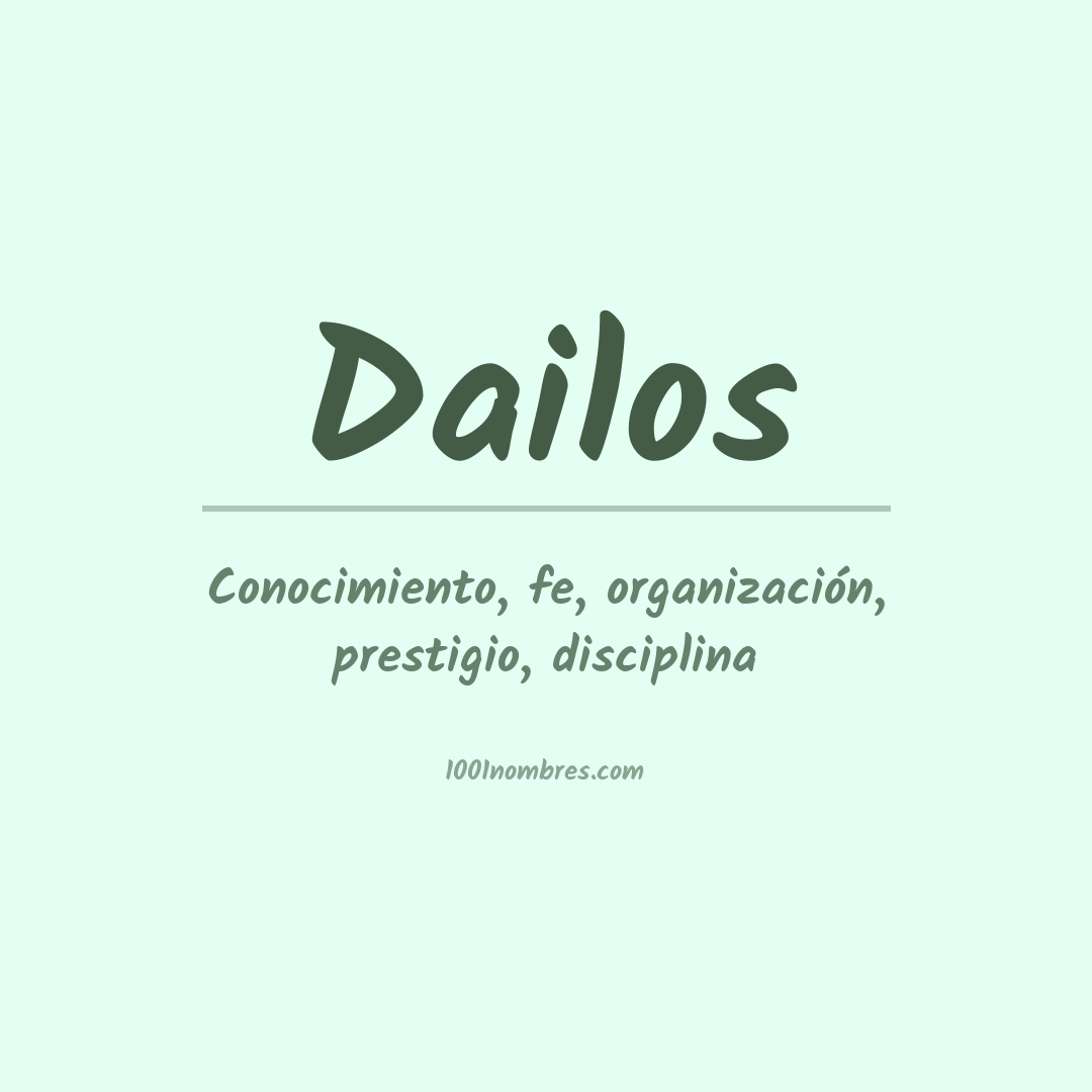 Significado del nombre Dailos Significado del nombre Dailos