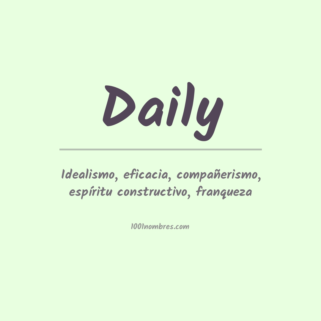 Significado del nombre Daily