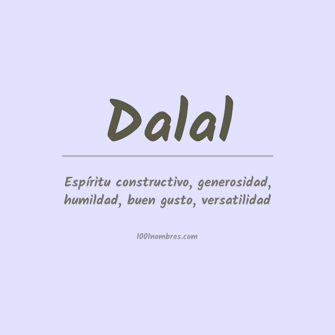 Significado del nombre Dalal