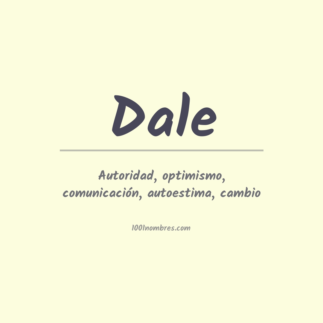 Significado del nombre Dale