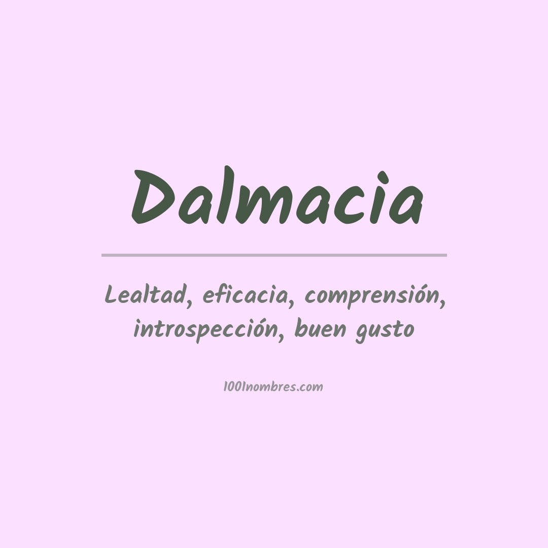 Significado del nombre Dalmacia