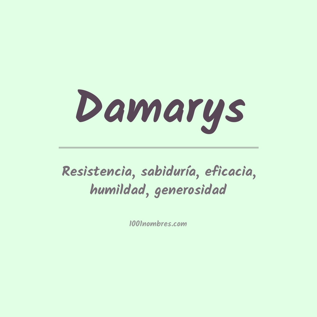 Significado del nombre Damarys