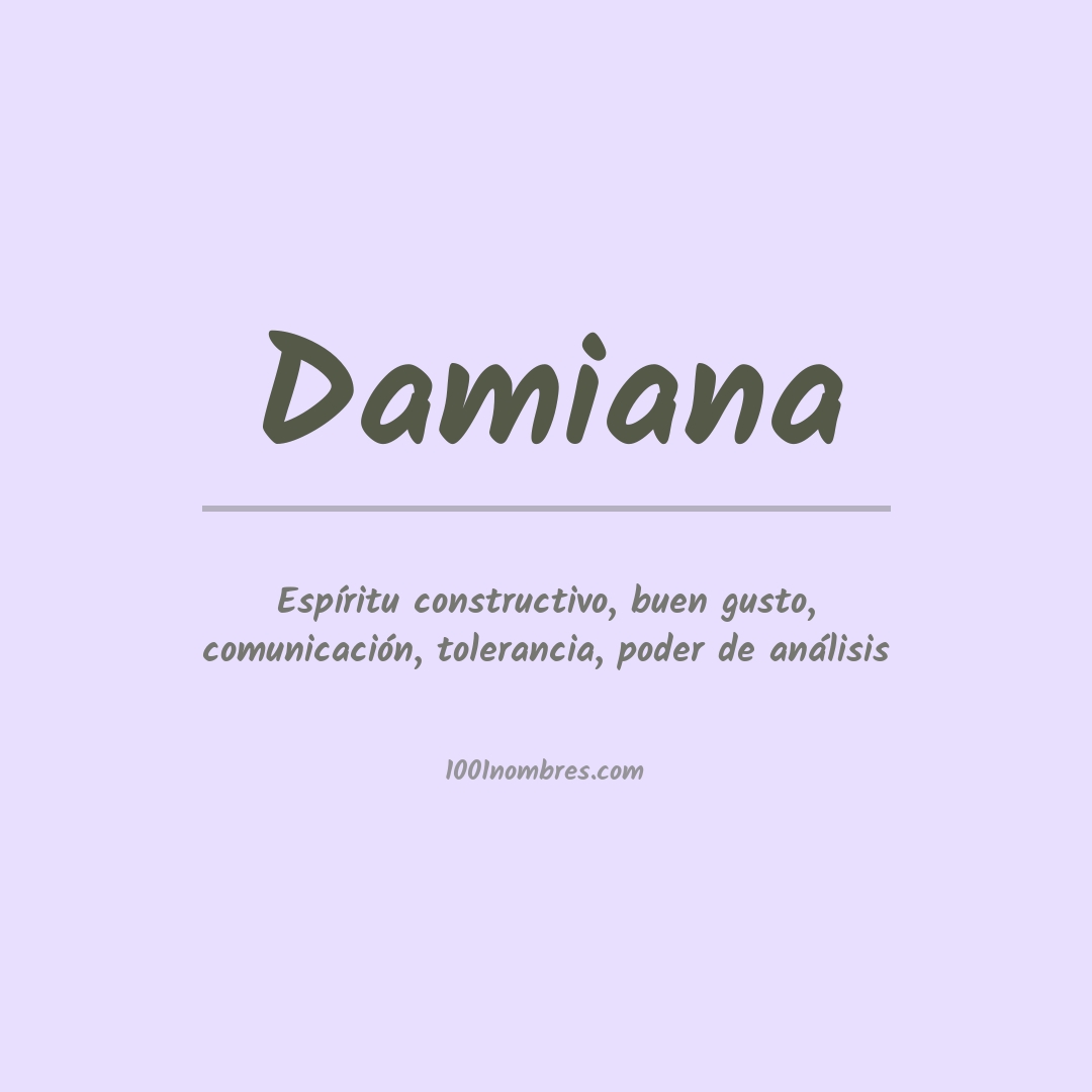 Significado del nombre Damiana