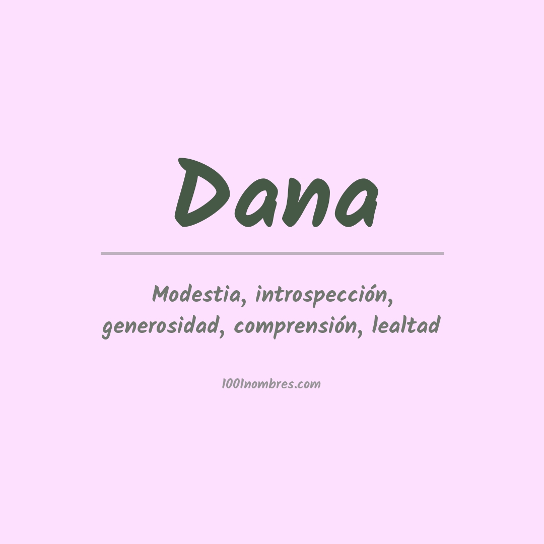 Significado del nombre Dana