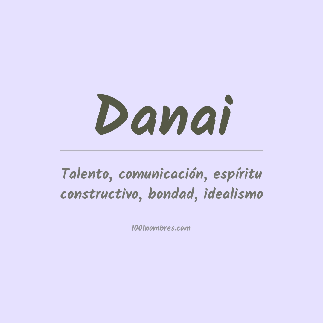 Significado del nombre Danai