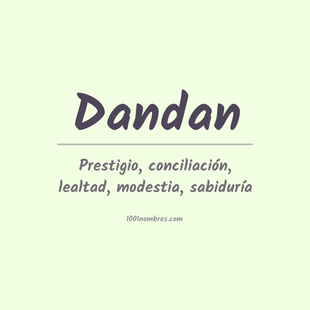 Significado del nombre Dandan Significado del nombre Dandan