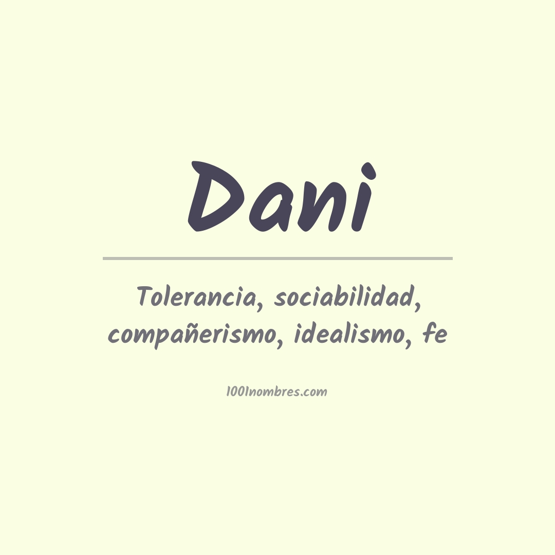 Significado del nombre Dani
