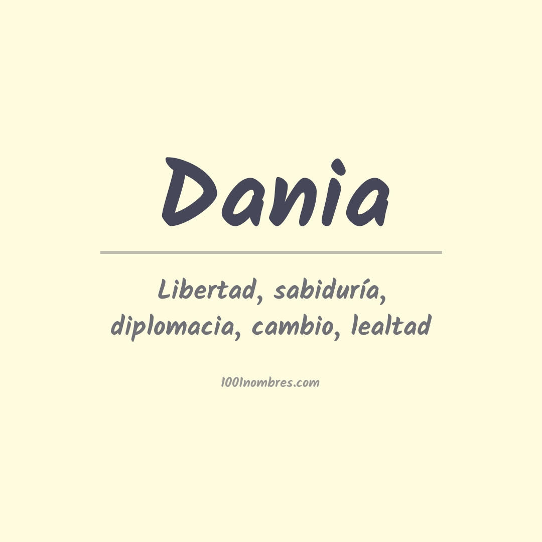 Significado del nombre Dania