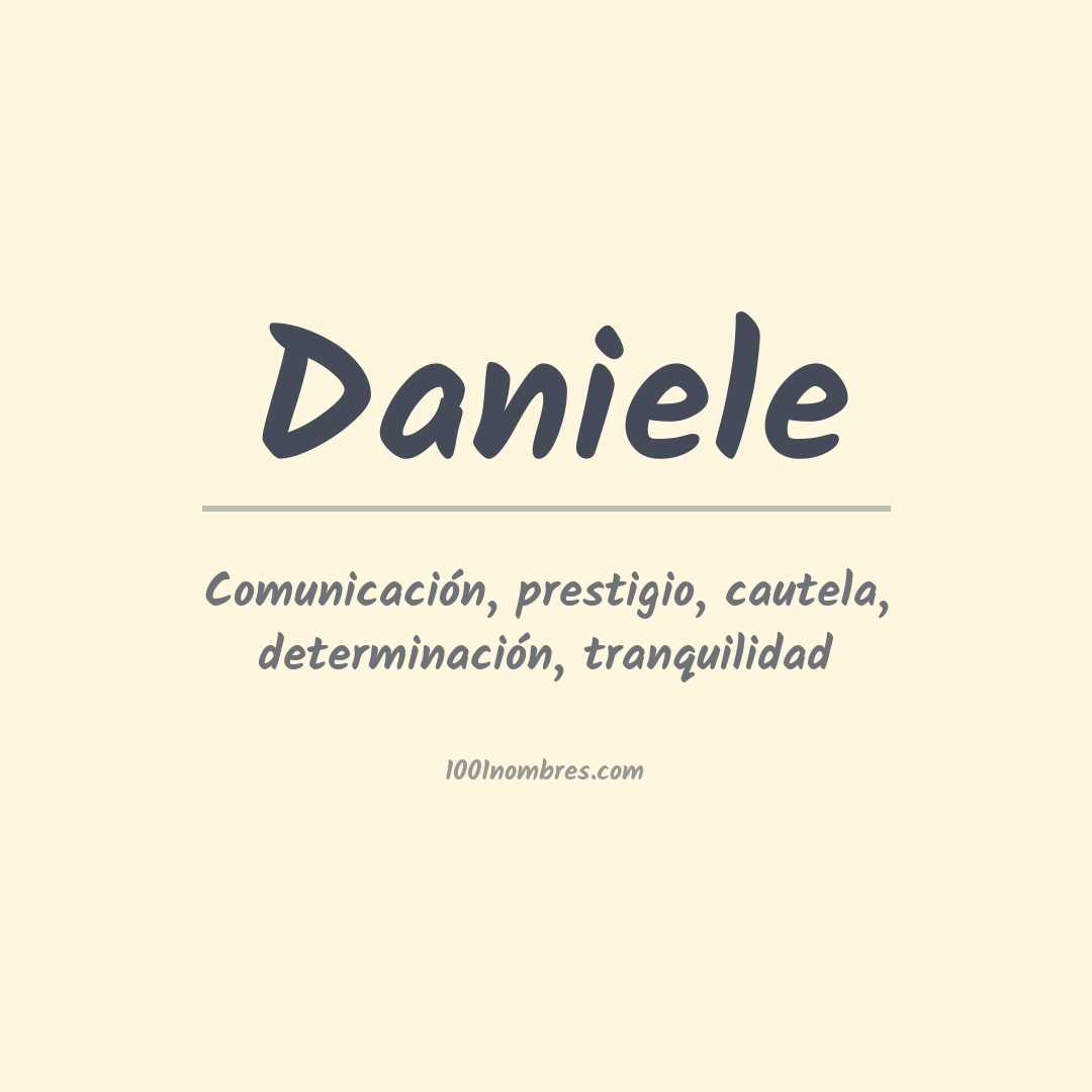 Significado del nombre Daniele