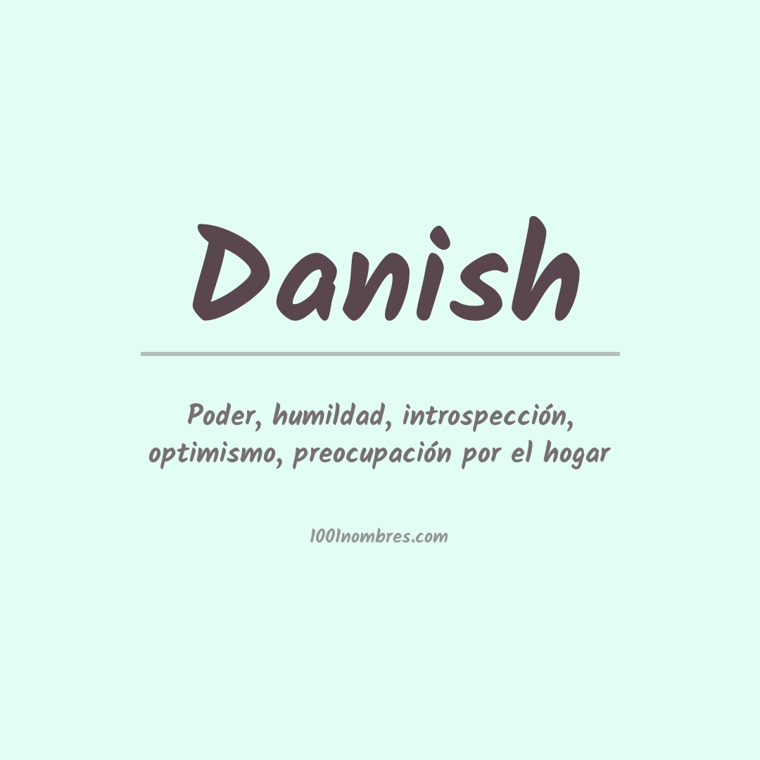 Significado del nombre Danish