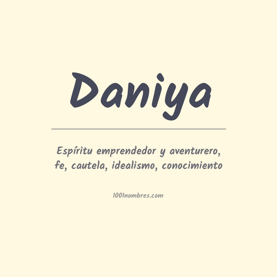 Significado del nombre Daniya