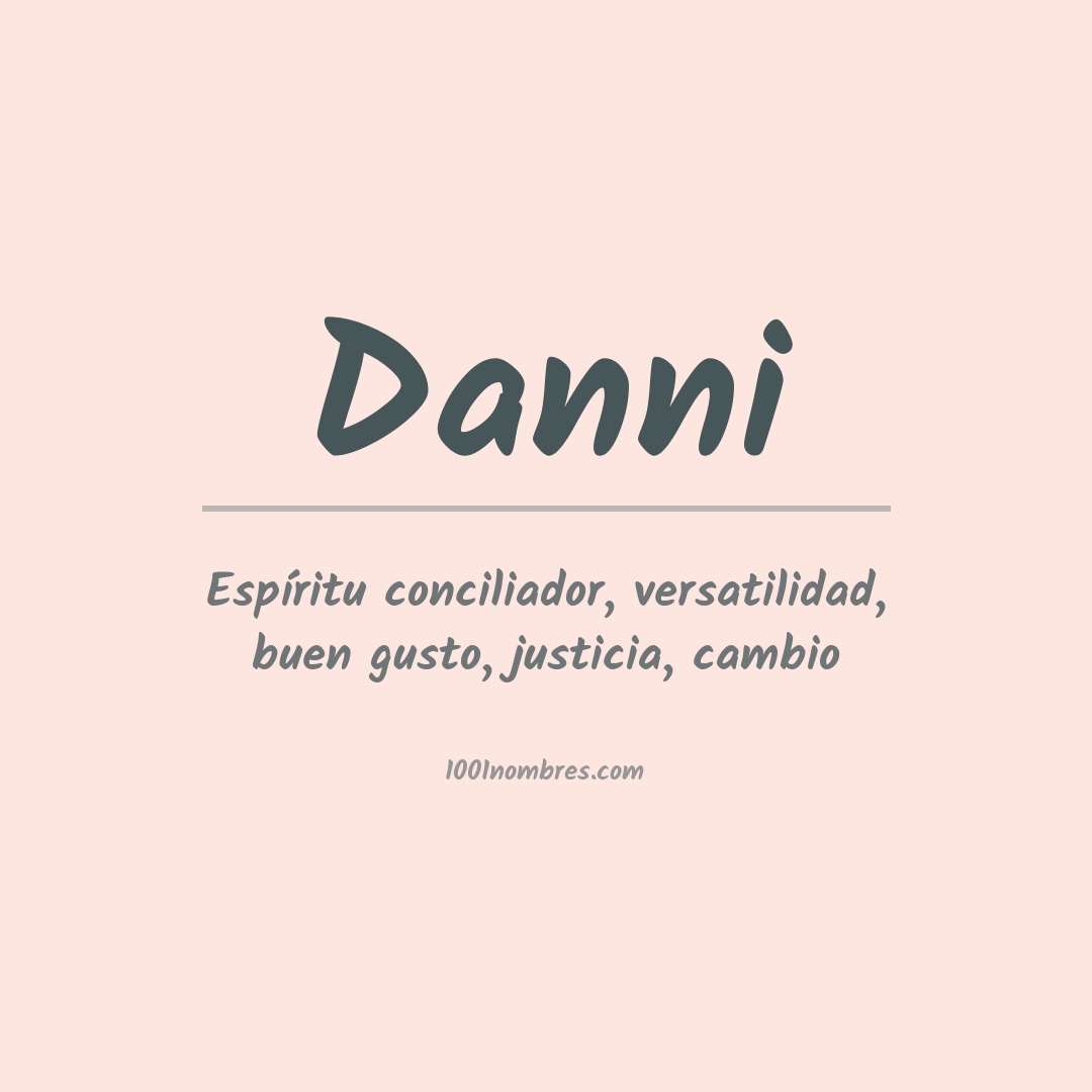 Significado del nombre Danni