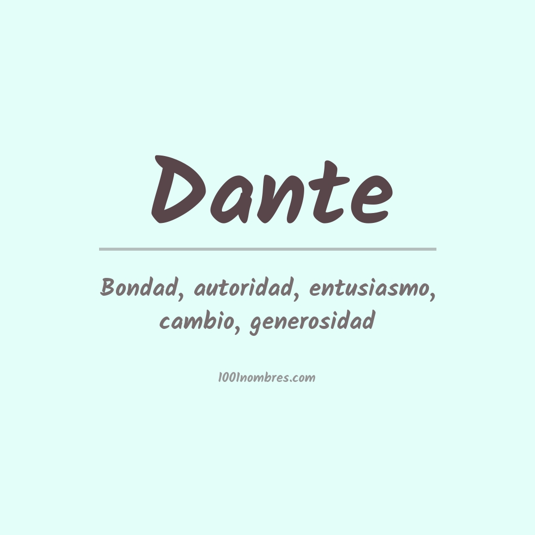 Significado del nombre Dante