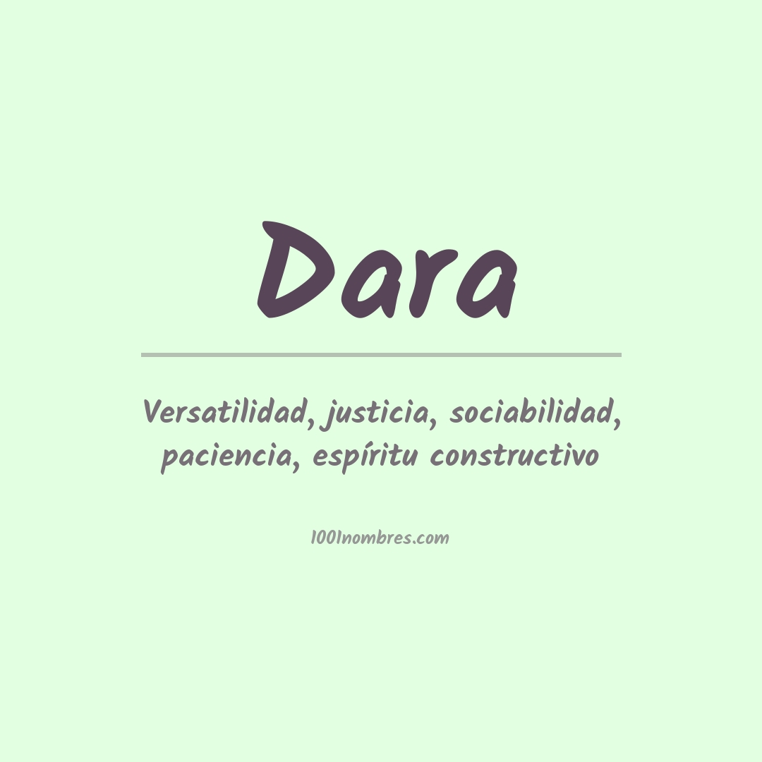 Significado del nombre Dara