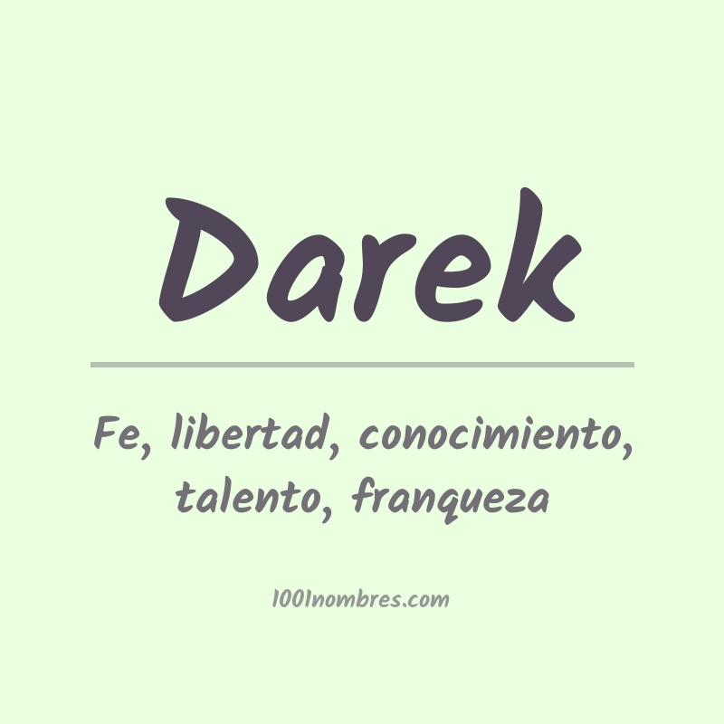 Significado del nombre Darek Significado del nombre Darek