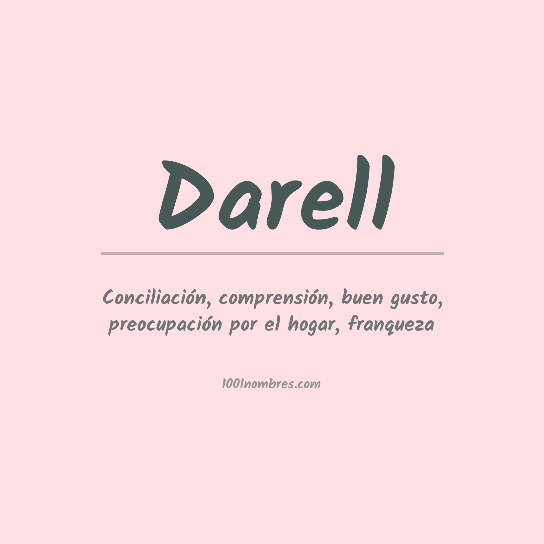 Significado del nombre Darell