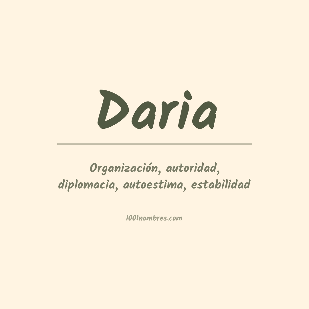 Significado del nombre Daria