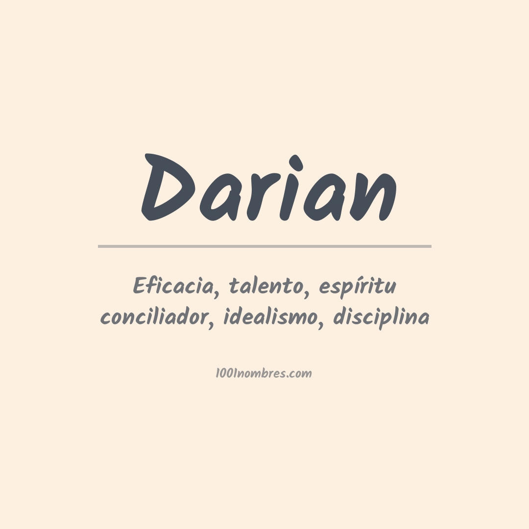 Significado del nombre Darian