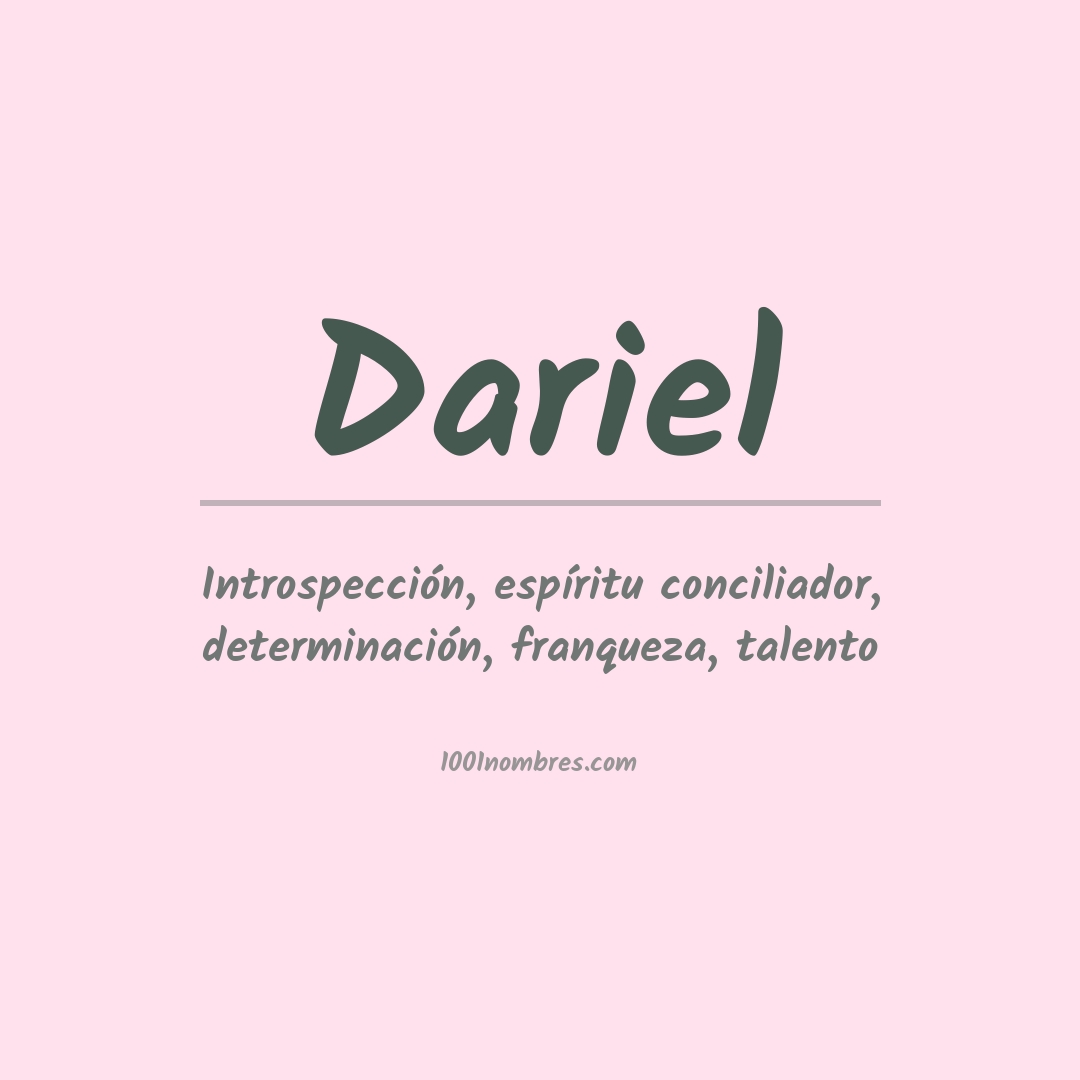 Significado del nombre Dariel