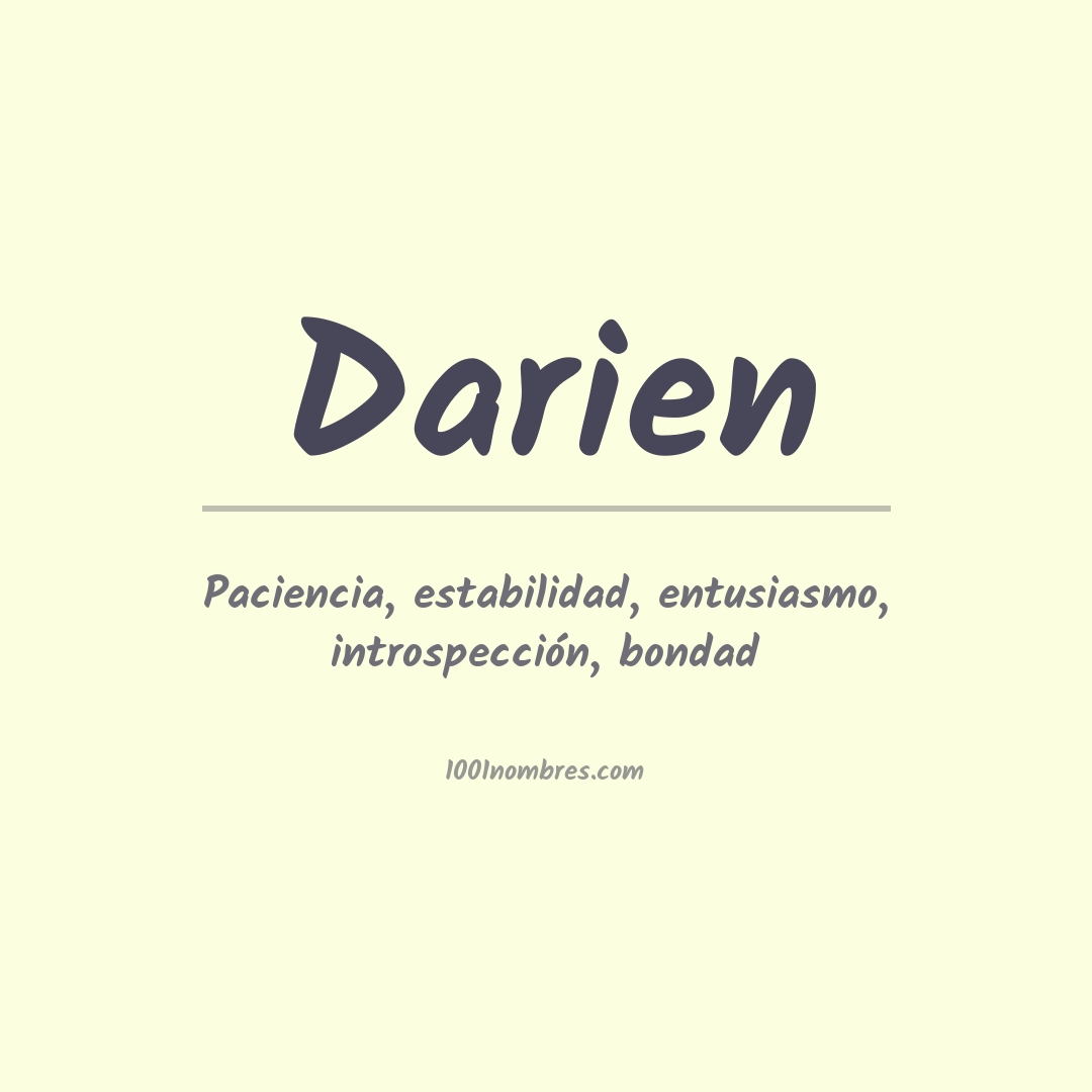 Significado del nombre Darien