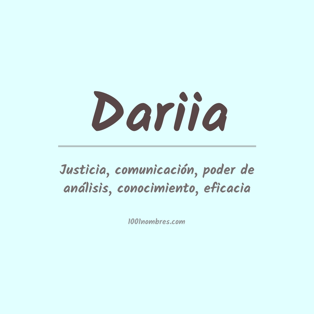 Significado del nombre Dariia