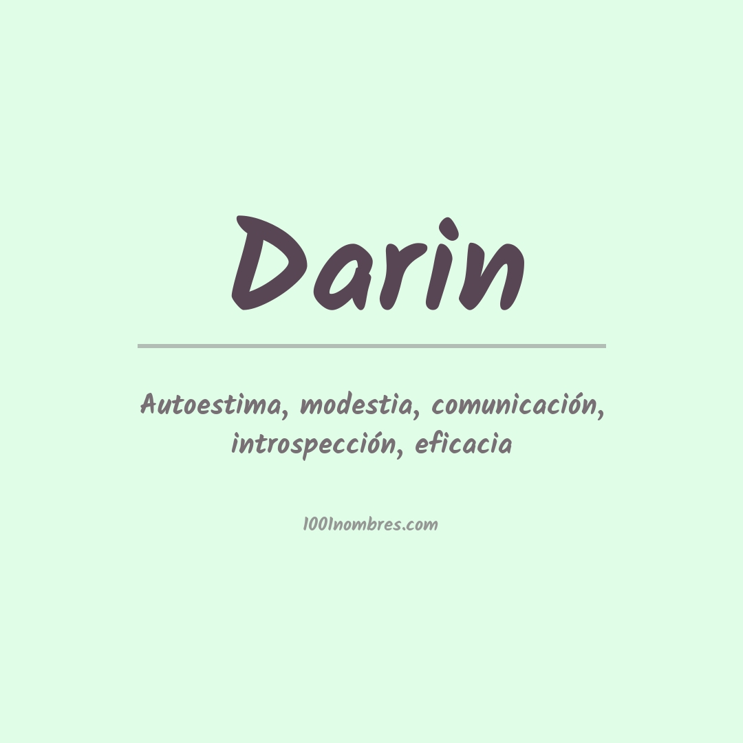 Significado del nombre Darin
