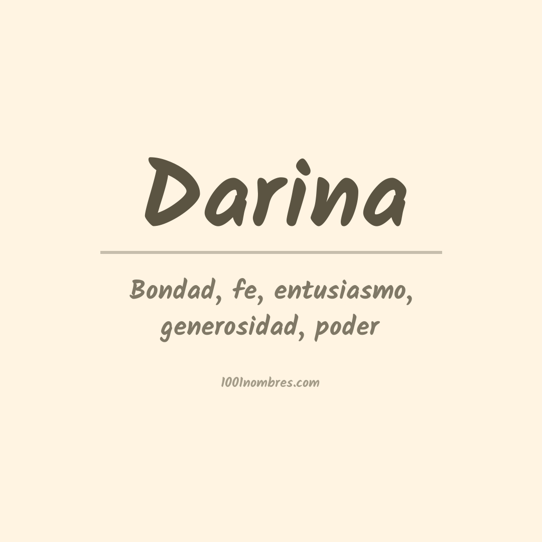 Significado del nombre Darina