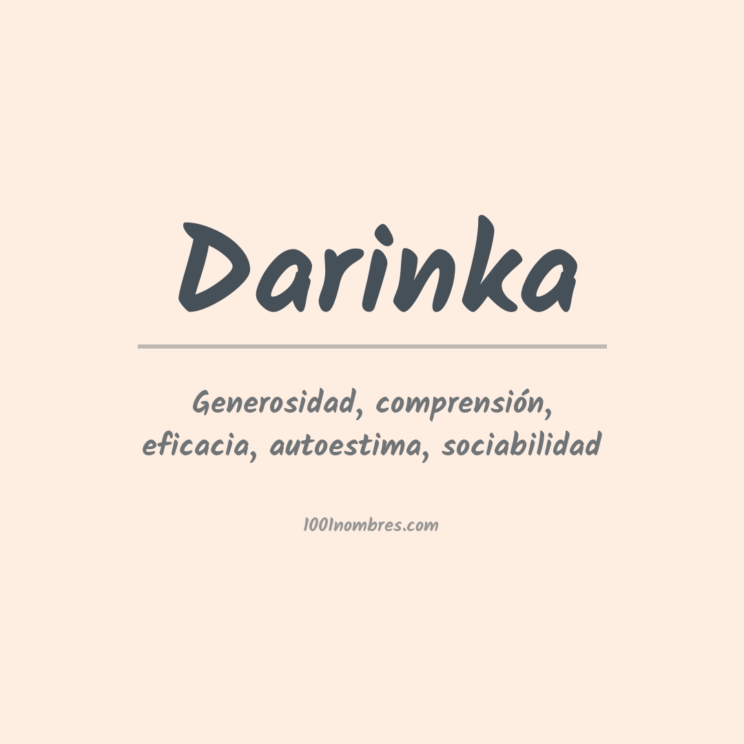 Significado del nombre Darinka
