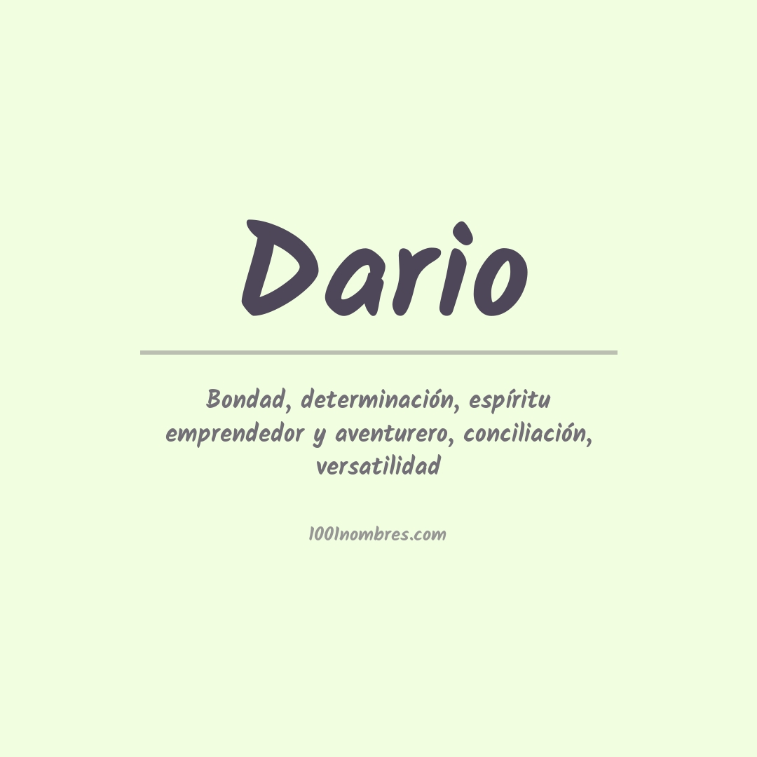 Significado del nombre Dario