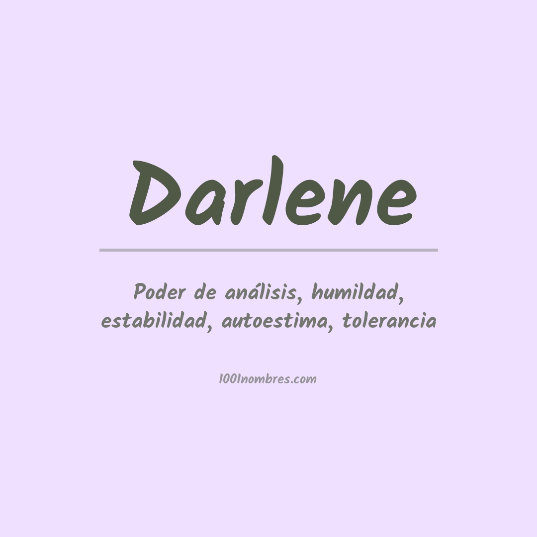 Significado del nombre Darlene