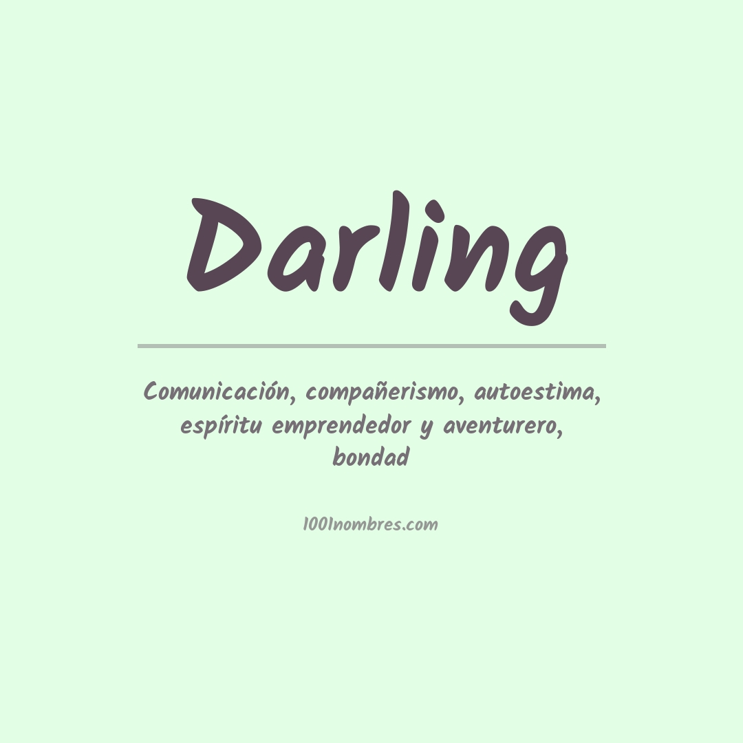 Significado del nombre Darling