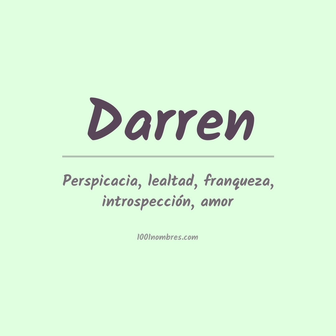 Significado del nombre Darren