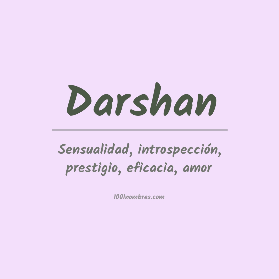 Significado del nombre Darshan Significado del nombre Darshan