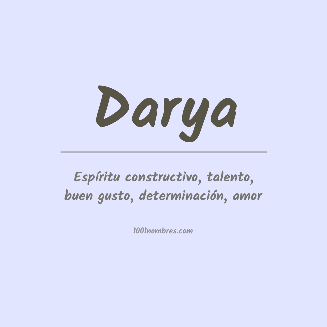 Significado del nombre Darya Significado del nombre Darya