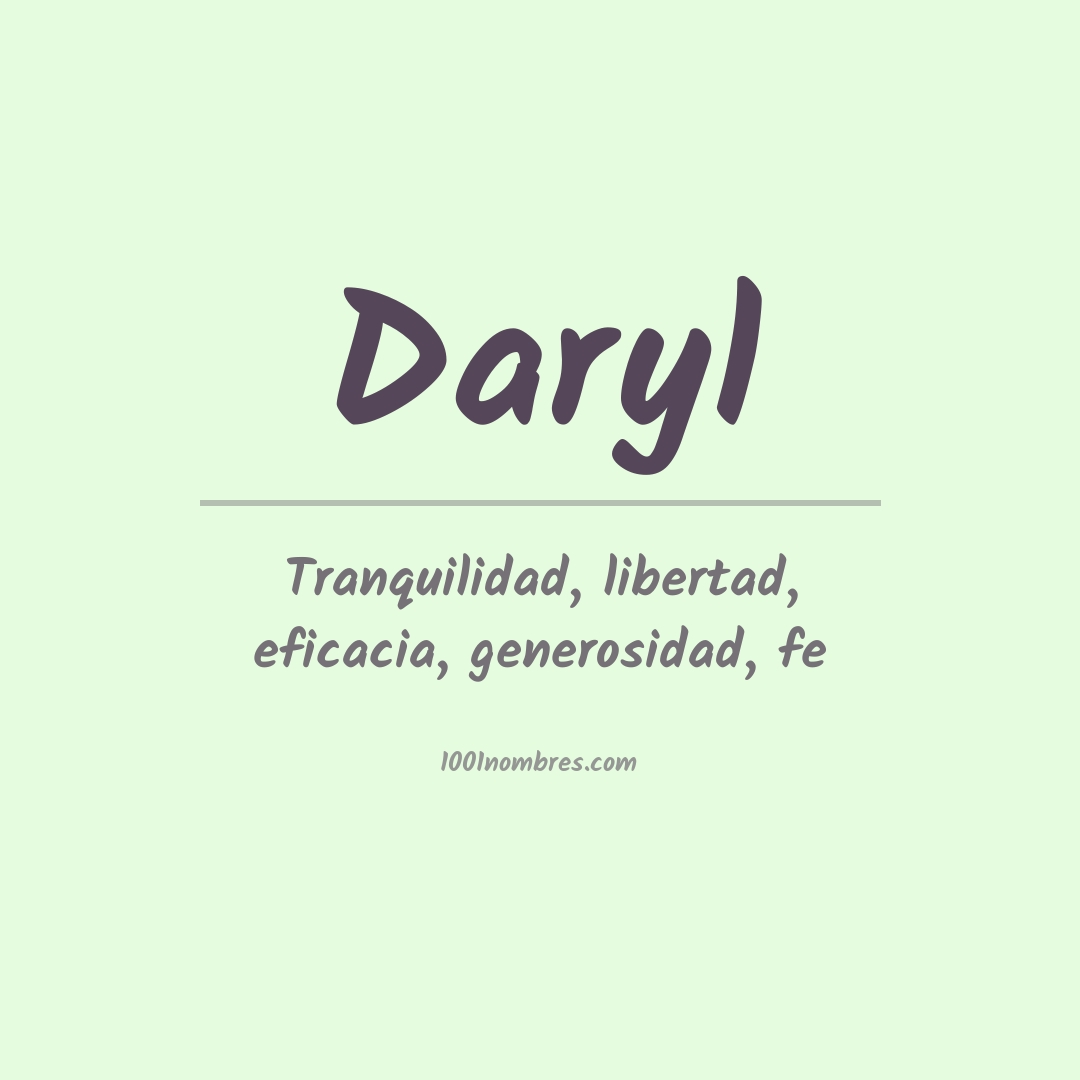 Significado del nombre Daryl