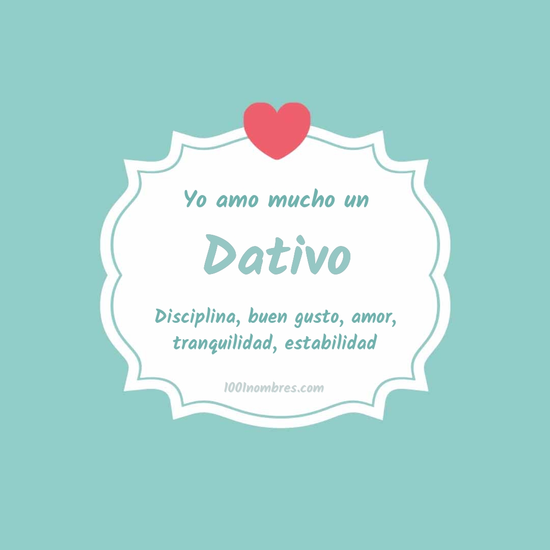 Yo amo mucho Dativo