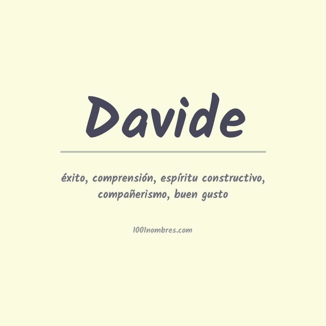 Significado del nombre Davide