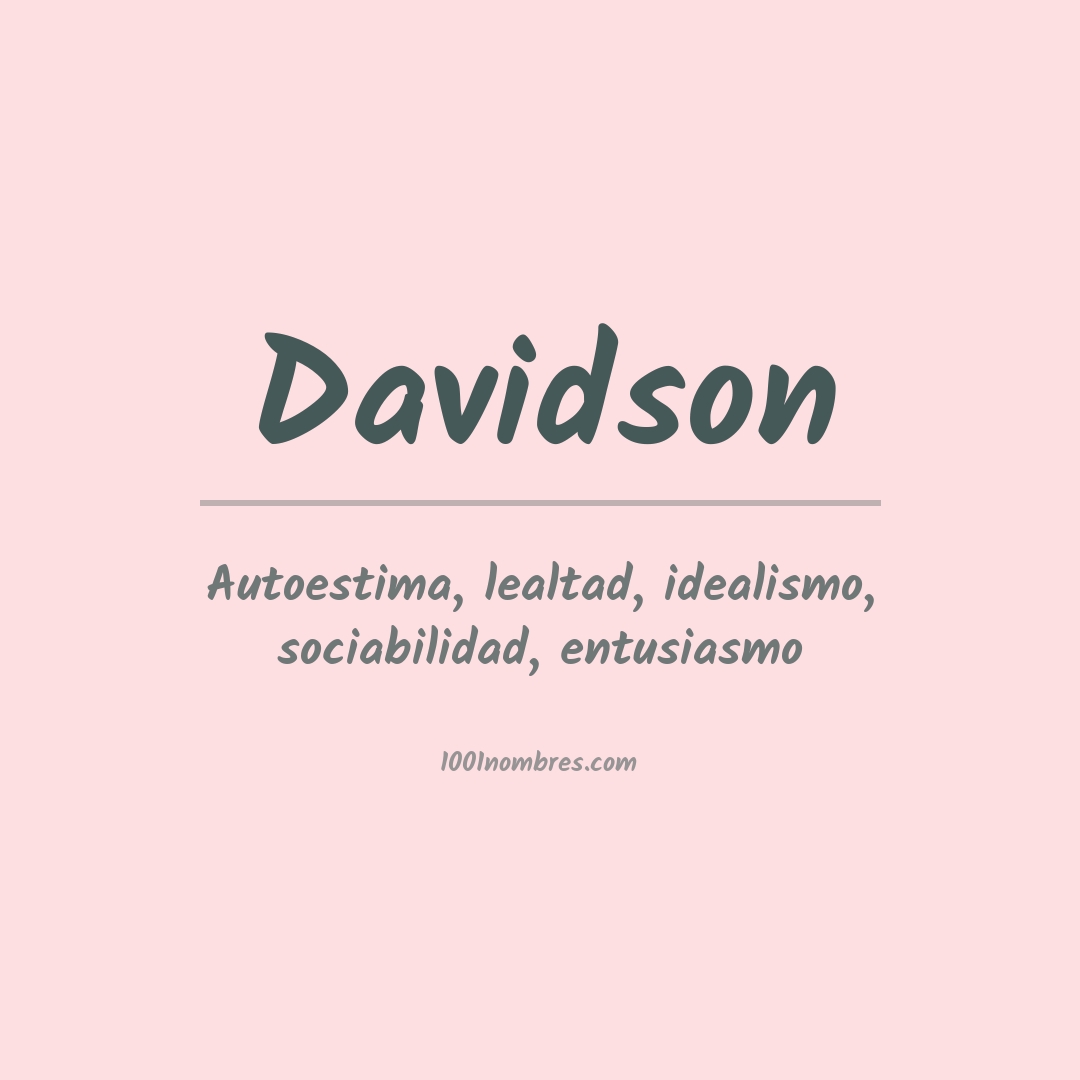 Significado del nombre Davidson