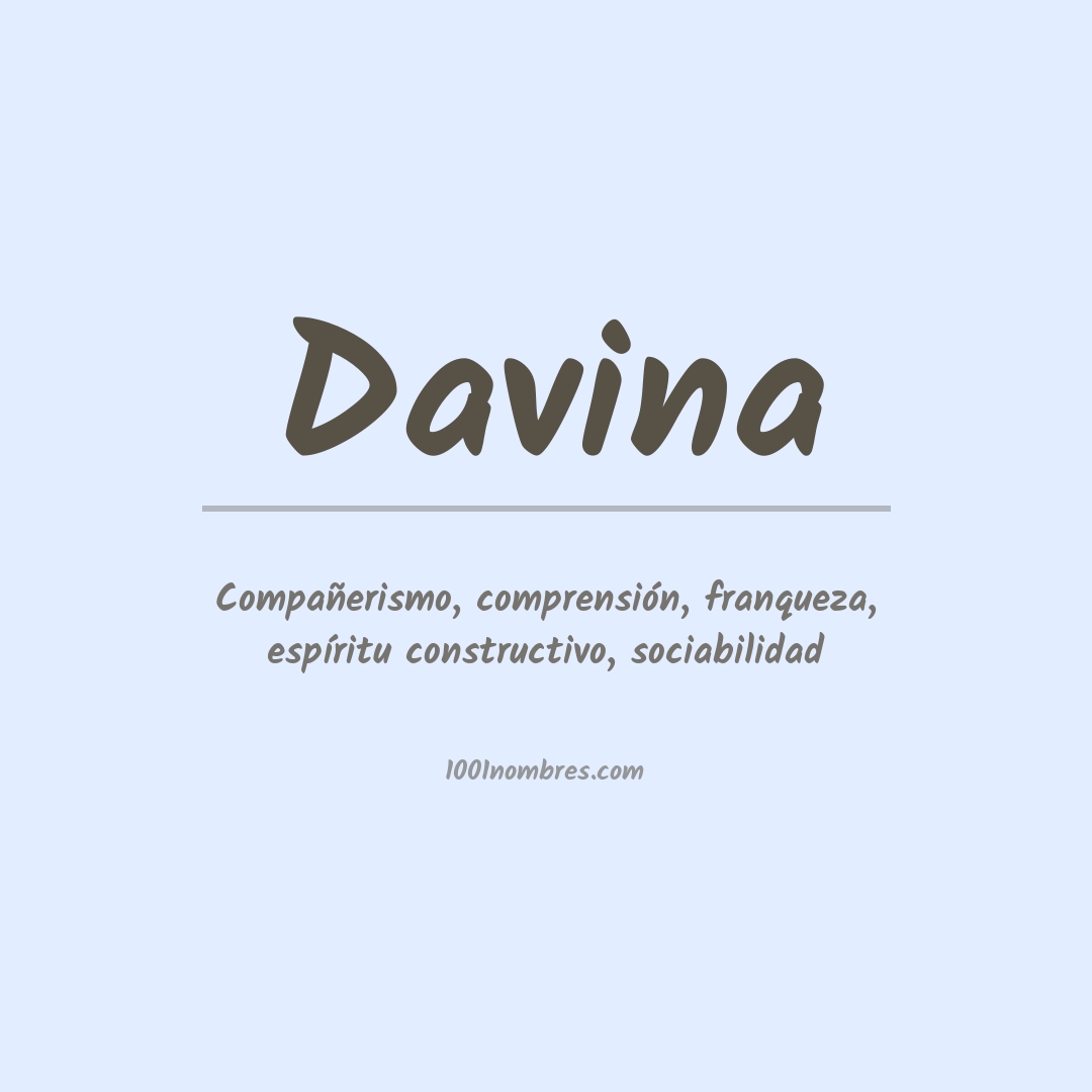 Significado del nombre Davina