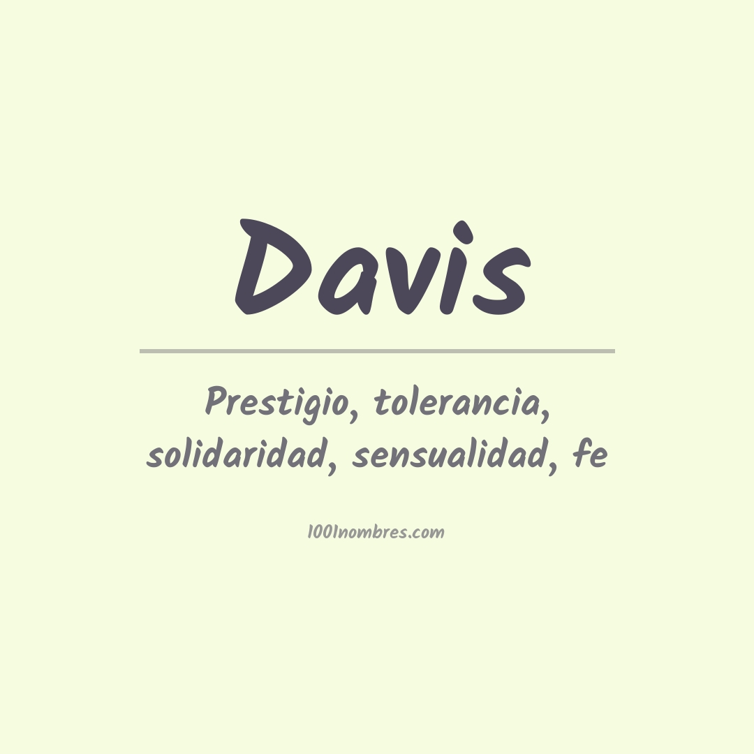 Significado del nombre Davis