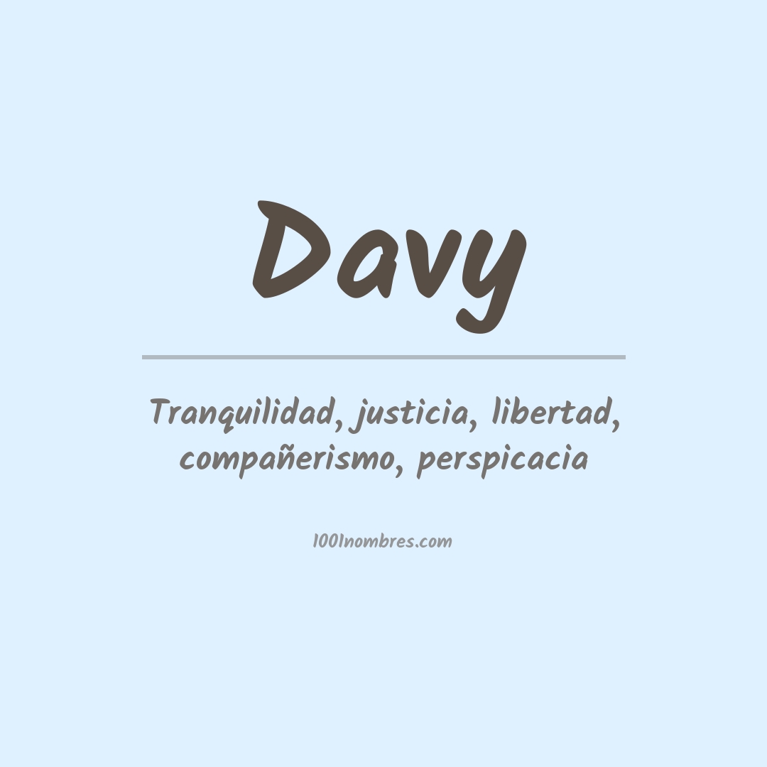 Significado del nombre Davy