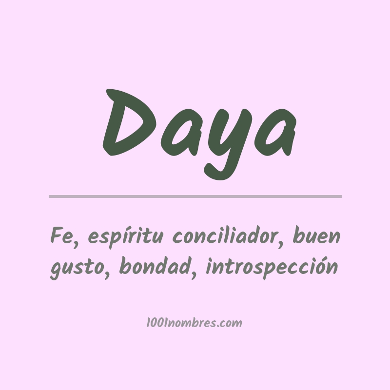 Significado del nombre Daya