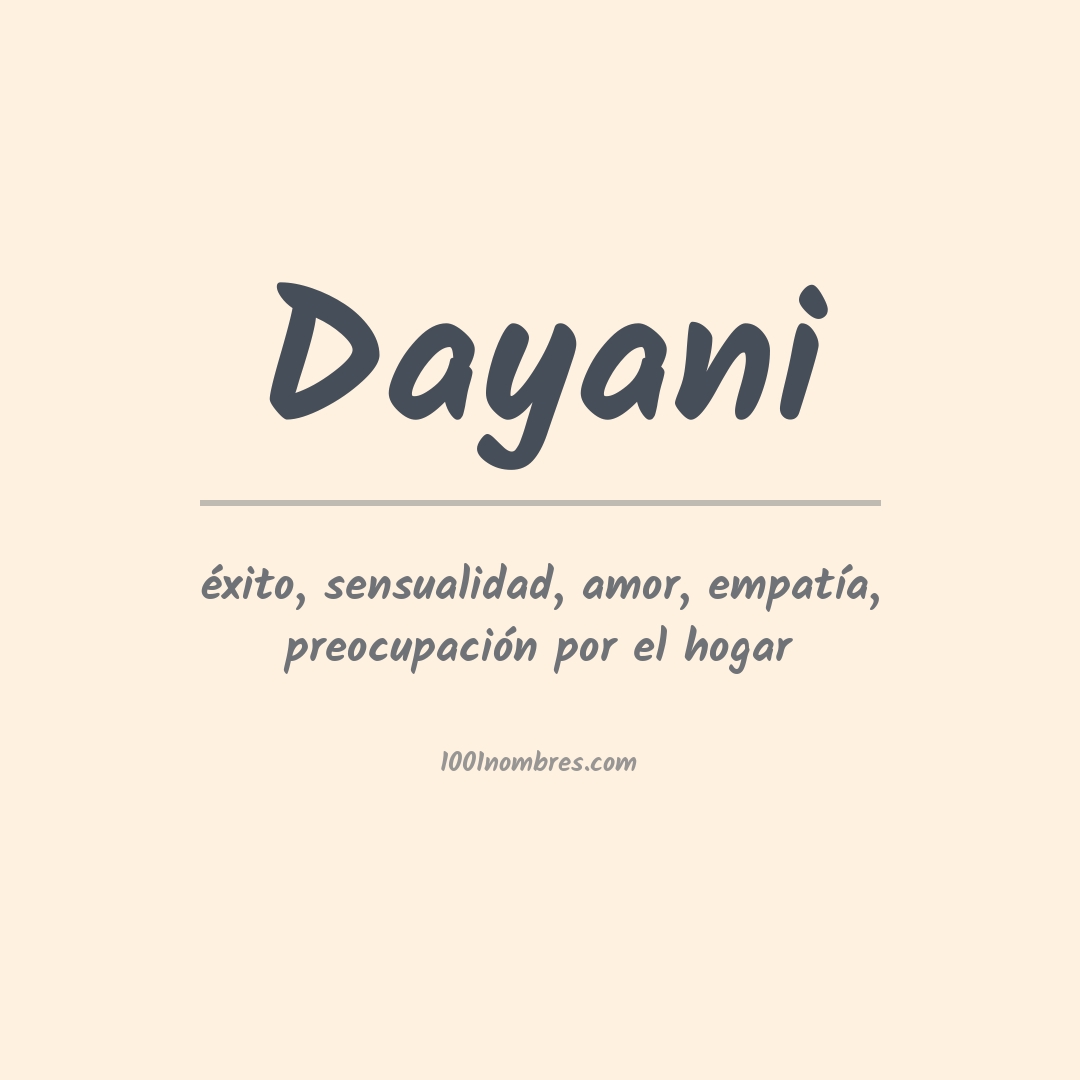 Significado del nombre Dayani